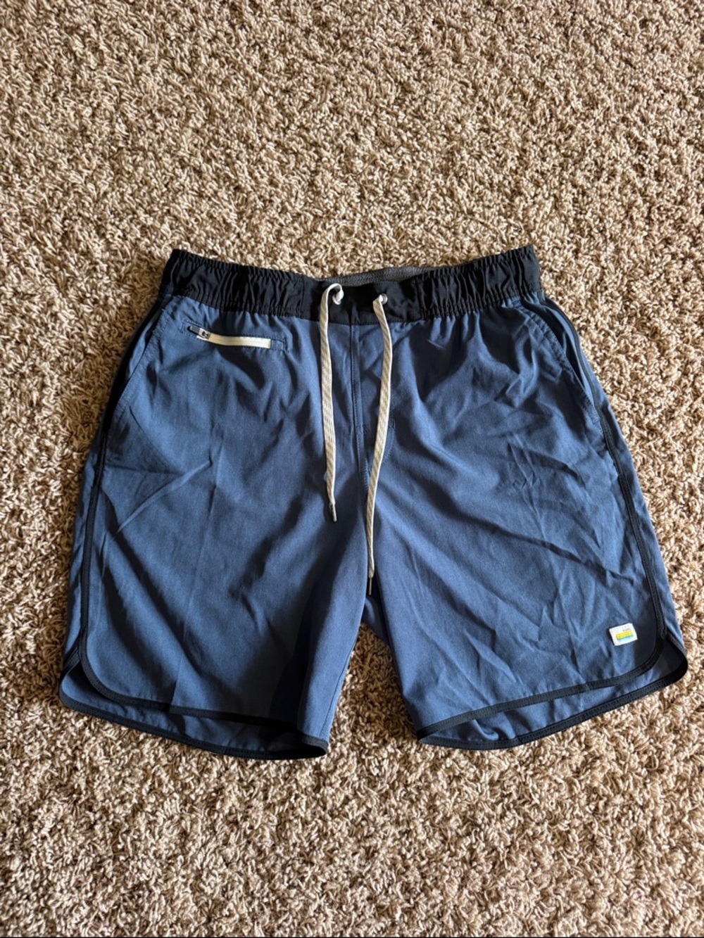 Men's Athletic Drawstring Shorts in Navy